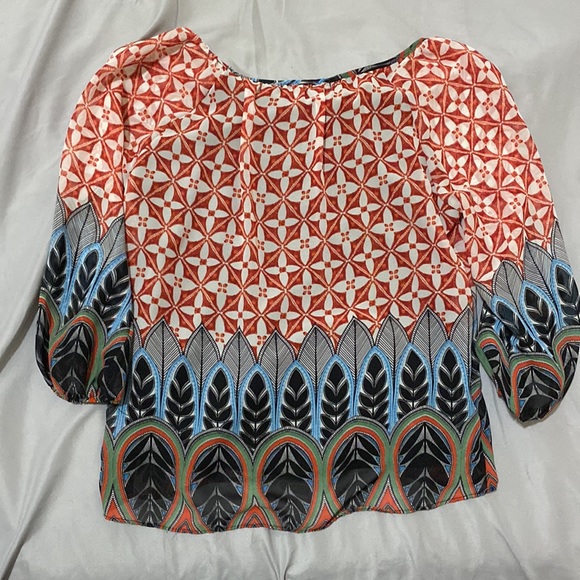 Lacey Bohemian Chiffon Blouse - Picture 2 of 4